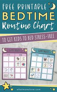Free Printable Bedtime Routine Chart For Kids What Love