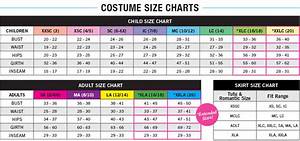 Size Charts Dancewear Solutions
