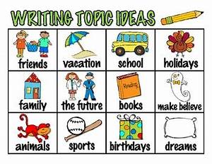 Writing Topic Ideas Chart By Barnard Island Teachers Pay Teachers