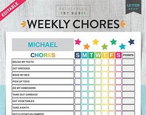 Kids Chore Chart Chore Chart For Kids Kids Chores Responsibility