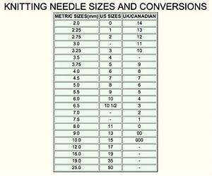 Knitting Needle Sizes And Conversion Chart Free Printable Sheep And
