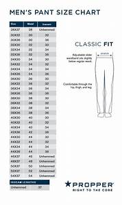 Propper Men S Pant Size Chart Uniform Tactical Supply