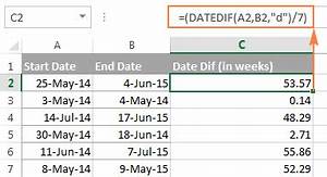 excel datedif calculating date difference in days weeks months or years