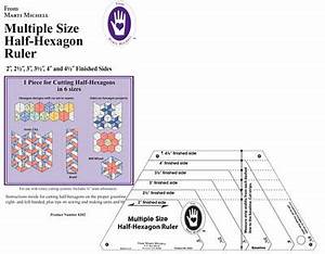 Liniaal Marti Michell Multiple Size Half Hexagon Ruler Merk Marti Michell