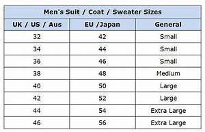 Clothing Size Conversion Charts Scrap