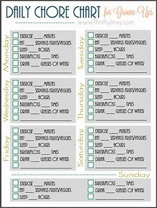 Printable Daily Health 39 Chore Chart 39 For Grown Ups Thrifty Jinxy