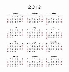 Kalender 2019 Calendar Blank Calendar Template Printable Blank Calendar
