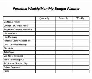Printable Weekly Budget Planner