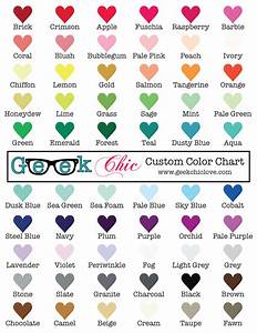 Geek Chic Designs By Geekchicdesign On Etsy Pantone Color Chart
