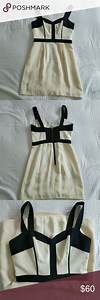  Minkoff Cream Black Bustier Dress Size 6 Bustier Dress