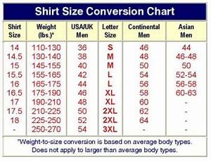 Seawarstore Shirt Size Conversion Page
