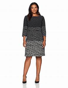 Taylor Dresses Women 39 S Plus Size Abstract Dotted Stripe Jersey Shift