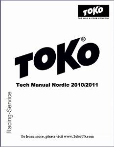 Toko Nordic Wax Tech Manual For 2010 2011