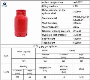Industrial Gas Cylinder Size Chart