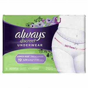 Always Discreet Incontinence For Women Low Rise Moderate