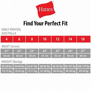 Size Chart For Hanes Hose