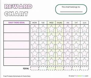 Free Printable Star Weekly Rewards Chart Pdf With Blank Template