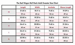 Roll Neck Sweater Size Chart The Red Wagon
