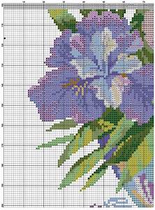Free Cross Stitch Pattern Irises вышитые крестиком цветы вышитые