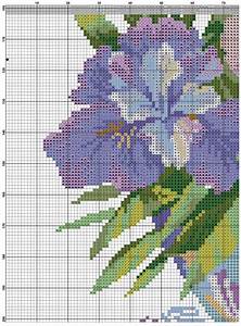 free cross stitch pattern irises вышитые крестиком цветы вышитые