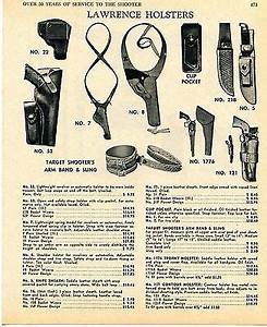 1969 Print Ad Handgun Holsters Model 22 52 7 8 121 Knife