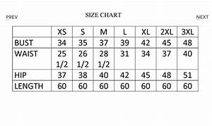 Size Chart Bela Bridal
