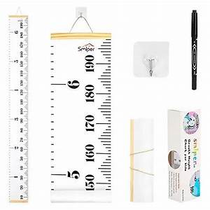 Smlper Growth Chart For Kids Roll Up Height Chart For Boys Girls Wood