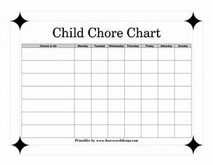 Kids Chore Chart Fill In