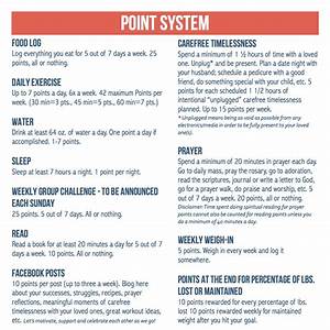 Fit And Holy 8 Week Challenge Point System