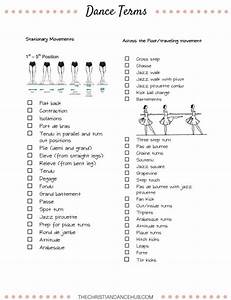 Terms And Movements For Fundamentals Movements Found In Ballet Modern