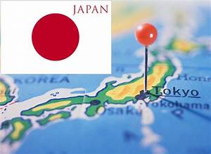 Big Size Detailed Japan Map And Flag Travel Around The World