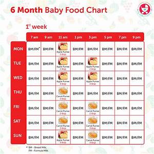 6 Months Baby Food Chart With Indian Recipes
