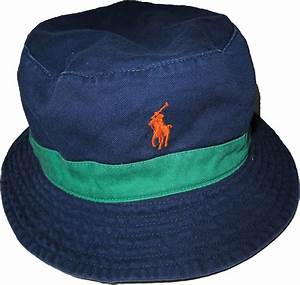 Polo Ralph Reversible Bucket Hat Cotton L Xl Plaid Solid Blue