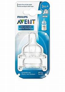 Value 2 Pk Lot Philips Avent 3 M Anti Colic Medium Flow New