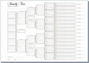 6 Generation Pedigree Chart White Family Tree Template Excel Blank