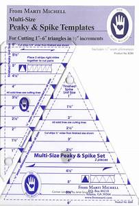 Marti Michell Peaky And Spike Multiple Size Rulers Mm8289