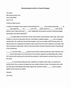 Recommendation Letter For A Teacher Going To Graduate School