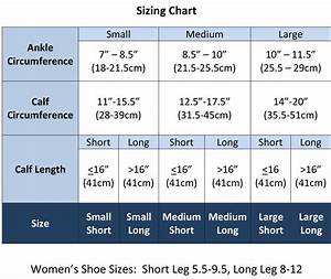 Compression Socks Sizing Chart