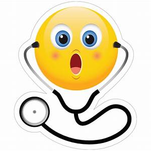 Cute Surprised Doctor Emoji Sticker