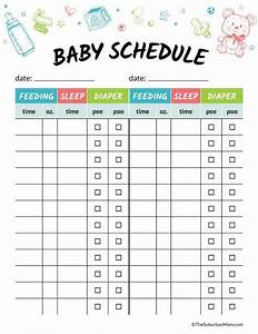 This Free Printable Baby Schedule Chart Can Help Parents Identify Their