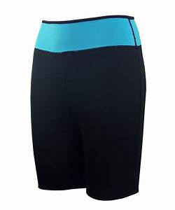 Compression Black And Blue Neoprene Sport Training Shorts Reversible N10649