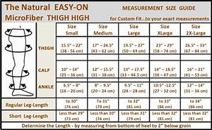Thigh High Ted Size Chart