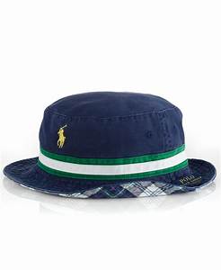 Lyst Polo Ralph Reversible Tartan Bucket Hat In Blue For Men