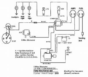 6 Volt To 12 Volt Conversion Wiring Diagram For Ford Tractor