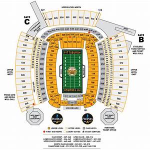 Seating Charts Heinz Field In Pittsburgh Pa