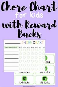 Printable Chore Chart For Kids With Reward Bucks Chore Chart Kids