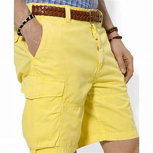 Polo Ralph Polo Relaxedfit Corporal Cargo Shorts In Yellow For