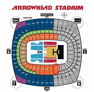 Arrowhead Stadium Seating Chart With Seat Numbers Chart Walls