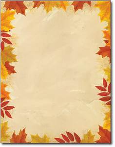 Autumn Leaves Border Letterhead Paper 80 Sheets Walmart Com