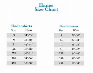 Hanes Boxer Shorts Size Chart